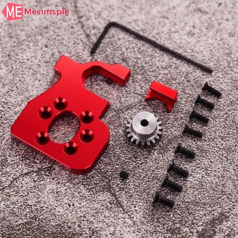 Alloy Brushless Motor Mount & 19t Pinion Gear 1303 for Wltoys 1/14 144002 144010 124016 124017 Series Upgrades Part Purple in Saudi Arabia