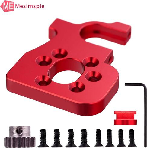 Alloy Brushless Motor Mount & 19t Pinion Gear 1303 for Wltoys 1/14 144002 144010 124016 124017 Series Upgrades Part Purple in Saudi Arabia