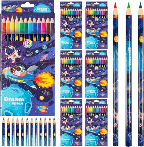 Denylo Cute Unicorn Colored Pencils Set, 6 Packs of 12 Count, Colored Pencils Bulk Coloring Pencils 72 Count, Art Supplies, Pre-sharpened Colored Pencils, Birthday Gifts for Girls, Classroom Prizes in Saudi Arabia