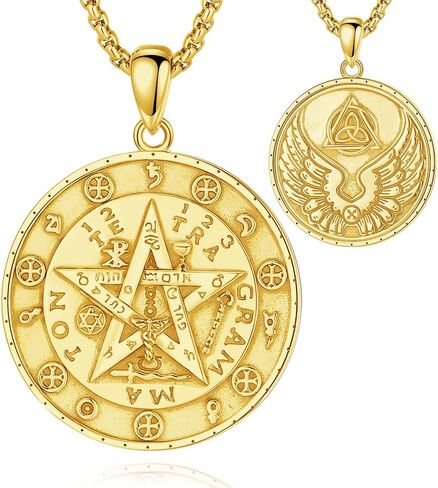 AEONSLOVE Tetragrammaton De Plata 925 Sterling Silver Tetragrammaton Necklace/Metatron Cube Pendant Amuleto De Proteccion Gifts for Women Men in Kuwait