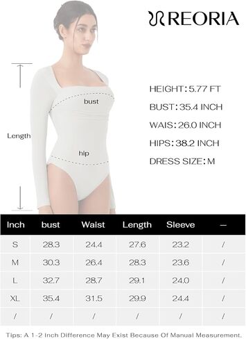 REORIA Women's Long Sleeve Square Neck Double Layer Sexy Bodysuit 2024 Fall/Winter Designer Collection in Kuwait