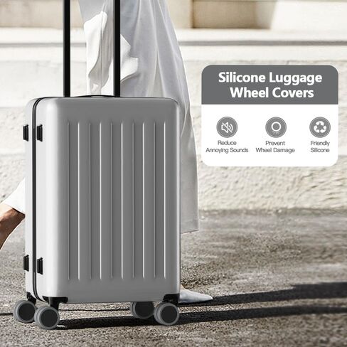 TUCANA Silicone Luggage Wheel Covers for Suitcases or Office Chair Caster, Elastic, Mute and Shockproof (Black) in Saudi Arabia