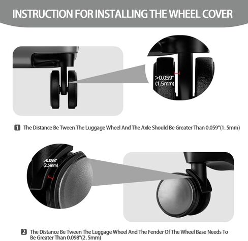 TUCANA Silicone Luggage Wheel Covers for Suitcases or Office Chair Caster, Elastic, Mute and Shockproof (Black) in Saudi Arabia
