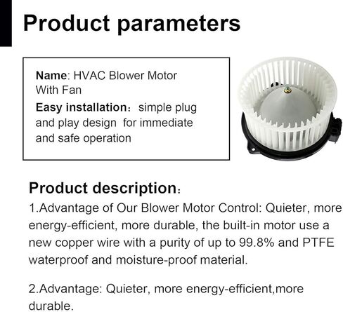 محرك منفاخ سخان التيار المتردد يناسب سوبارو فورستر/سوبارو امبريزا/سوبارو WRX/سوبارو WRX STI/سوبارو XV CROSSTEK/XV CROSSTREK HVAC محرك مروحة مكيف الهواء in Kuwait