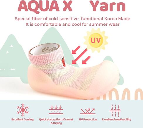6.5 Baby Sock Shoes for Baby Boy & Girl, Soft, Non-Slip Toddler Sock Shoes, Breathable Infant Walking Shoes, First Steps Baby Shoes, Fun Animal-Themed Designs, Easy to Put On Rainbow in Saudi Arabia