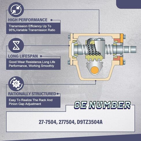 صندوق تروس توجيه كهربائي لفورد F-100 F-150 F-250 F-350 1968 1969-1979 RWD فقط، OE 27-7504، 277504، D9TZ3504A، 10300060 in Saudi Arabia