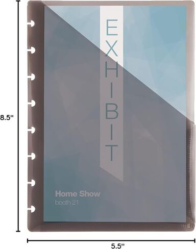 TUL نظام تدوين الملاحظات المخصص فواصل الجيب، 5 1/2 بوصة × 8 1/2 بوصة، مقاس صغير، رمادي، عبوة من 2 in Kuwait