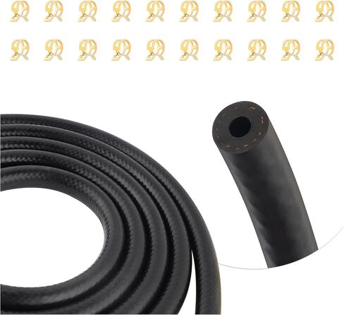5/16 inch Fuel Line Hose Upgrade 300PSI with 20PCS Fuel Line Clamps,Multipurpose 10Ft Fuel Lines for Transporting Fuel/Diesel/E85,Universal Fuel Line Kit for Car SUV Truck in Kuwait