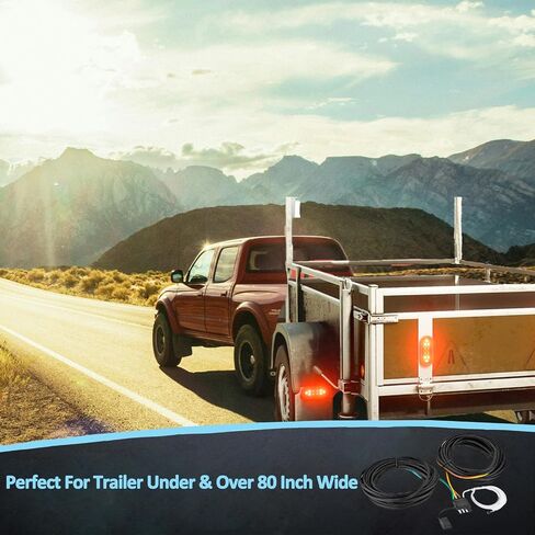 4 Pin 5 Wire Trailer Wiring Harness 23FT, Wishbond Trailer Light Kit 5 Wire 4 Pin Harness Trailer Connector Wire Plug for Both-Side Taillights of Rewiring Trailer RV Boat Nylon Net Protection in Saudi Arabia