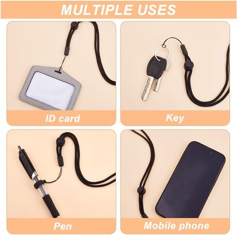CRASPIRE 23Pcs Anti-Lost Lanyard Set 3pcs Lanyard Strap 5pcs Necklace Lanyards Pendant Holder 15pcs Silicone Rubber Rings Adjustable Fixing Rings Pen Protective Ring Replacement Multipurpose Keychain in Saudi Arabia