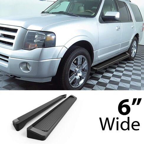 APS Black Running Boards Style Compatible with Ford Expedition 1997-2017 (Exclude EL Model) (Not Fit Funkmaster Flex Edition) (Nerf Bars Side Steps Side Bars) in Saudi Arabia
