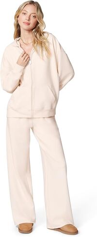 florence by mills Women's Cozy Crush Mineral Wash Wide Leg Sweatpant in Saudi Arabia