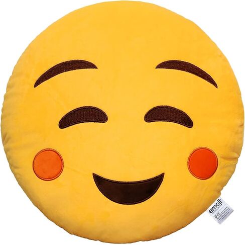 وسادة EvZ Emoji Yes Emoticon وسادة ناعمة محشوة من القطيفة، معتمدة رسميًا، 32 سم أصفر in Kuwait