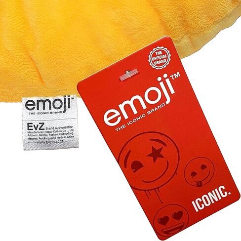 وسادة EvZ Emoji Yes Emoticon وسادة ناعمة محشوة من القطيفة، معتمدة رسميًا، 32 سم أصفر in Kuwait
