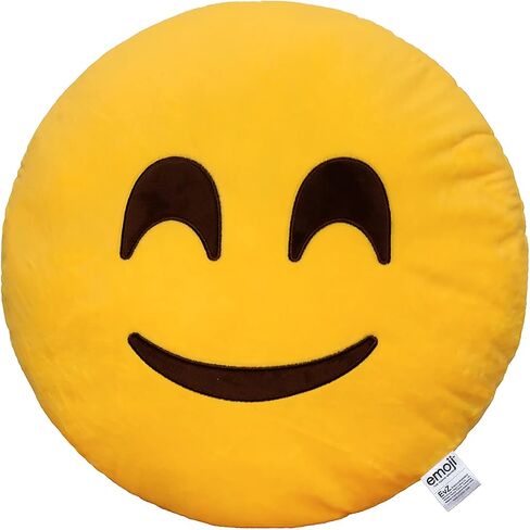 وسادة EvZ Emoji Yes Emoticon وسادة ناعمة محشوة من القطيفة، معتمدة رسميًا، 32 سم أصفر in Kuwait