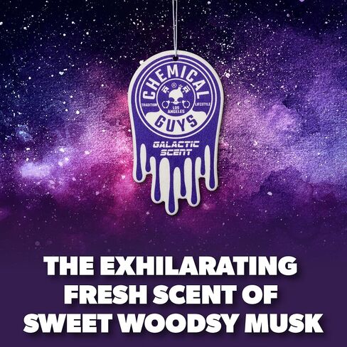 Chemical Guys Hanging Air Freshener, Galactic Scent 12 Pack, Great for Cars, Trucks, SUVs, RVs, Home, Garage, Workspace, Dorm Room & More (4 x 3 Packs) - AIR42304 in Saudi Arabia