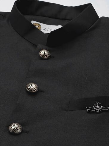 KISAH Men's Indowestern White Sherwani Set With Dupatta, Ethnic Indian Traditional Wear For Wedding & Festivals in Kuwait