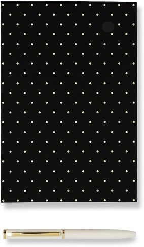 Kate Spade New York Loose Note Holder with Pen, Black Dots in Saudi Arabia