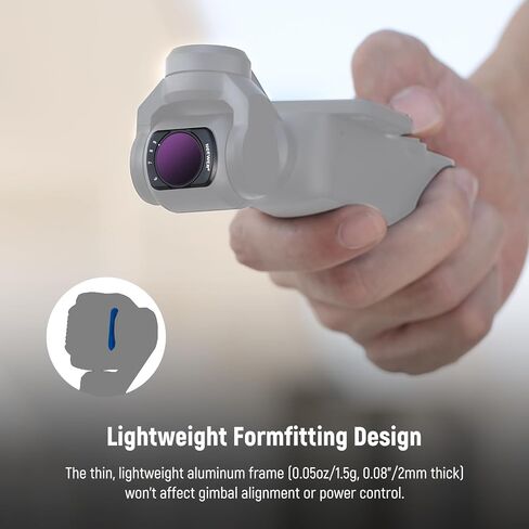 طقم NEEWER متغير ND2-ND32 وND64-ND512 متوافق مع DJI Osmo Pocket 3، مع توقفات محدودة، مرشحات كثافة محايدة، يتضمن واقيين من الزجاج المقسى، زجاج بصري، ملحقات كاميرا الحركة in Kuwait