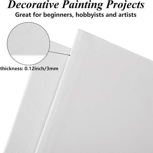 48 PCS 5x7 Inch Small Painting Canvas Panels, Square Canvas Boards for Painting, White Blank Painting Canvas for Oil, Acrylic & Watercolor Paint in Saudi Arabia