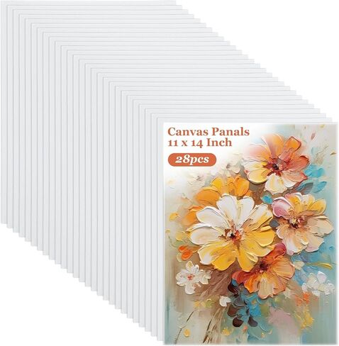 48 PCS 5x7 Inch Small Painting Canvas Panels, Square Canvas Boards for Painting, White Blank Painting Canvas for Oil, Acrylic & Watercolor Paint in Saudi Arabia