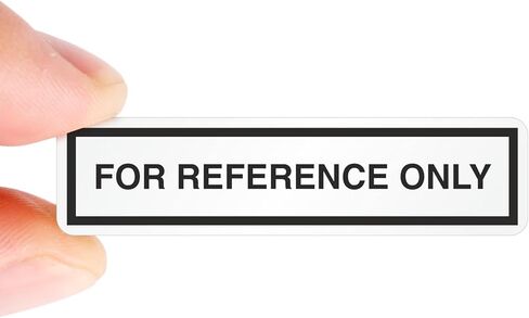 SmartSign (Pack of 250) "for Reference Only" Labels in Dispenser, QC Labels, 0.5" x 2" Adhesive Vinyl, Black & White in Kuwait