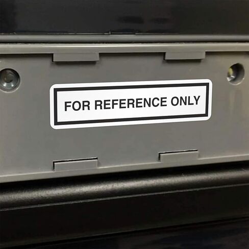 SmartSign (Pack of 250) "for Reference Only" Labels in Dispenser, QC Labels, 0.5" x 2" Adhesive Vinyl, Black & White in Kuwait