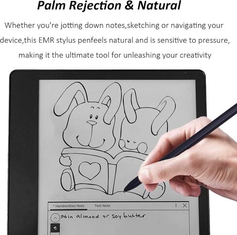 قلم بديل لقلم Kindle Scribe المتوافق مع Kindle Scribe، 4096 مستوى من حساسية الضغط، مع وظيفة الامتصاص المغناطيسي (أسود) in Kuwait
