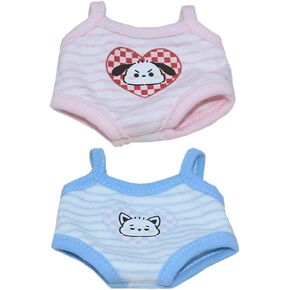 niannyyhouse 10cm 20cm Plush Doll Clothes Vest Jumpsuit Climbing Suit Soft Stuffed Plush Toy Dress Up (a3, 10cm)