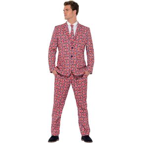 Smiffy's Men's Union Jack Suit with Jacket Trousers and Tie