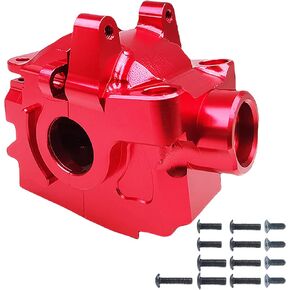 Alloy Front & Rear Differential housing Gear Box, Transmission Gear Housing for Traxxas 1/10 Slash/Stampede/Hoss/Rustler VXL 4X4, Replace #6880#6881(Red)