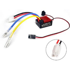 60A Brushed ESC,RC ESC Controller Waterproof for 1/10 RC Car Off-Road Truck RC Boat 2S LiPo 5-9S NiMh Battery RC Crawlers Tanks Cars Boats 540 550 Motor