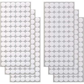 Self Adhesive Dots, 460 Pcs (230 Pairs) 0.59inch Diameter Hook and Loop Fastener Self Adhesive Round Circle Sticky Sticker Dots for Arts and Crafts School Classroom （White）