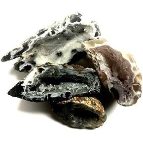 Crystal Collection Split Geode Piece with Druze Inside