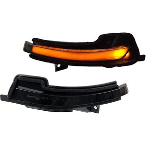 ITrims Car Sequential Dynamic Turn Signal Lights LED Side Mirror Turn Signal Lights Indicator Blinker Lamp Accessories Replacement for Ford Mustang S550 2015-2022(NOT FIT Mach-E) (Black)