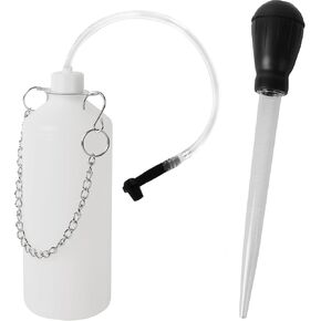0.8L Brake Bleeder Vacuum Pump Kit,Fluid Extractor,Master Cylinder Bleeder Kit One Person,Brake Bleeder Bottle with 24 inch Hose and Rubber Connector,for Automotive,Motorcycle,Trailer Tools