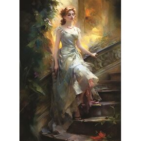 Redheaded Girl Rice Paper, 11.5 x 16 inch (1pc) - Mulberry Paper for Decoupage Furniture Print Crafts