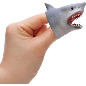 Schylling SC-SBFP Shark Baby Finger Puppet, Assorted Designs and Colours
