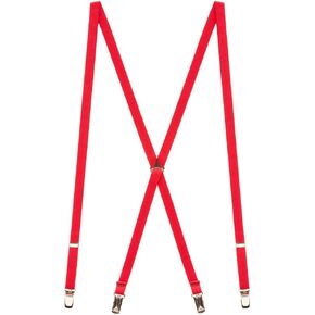 Skinny Suspenders - 1/2-Inch Wide Elastic Straps - X-Back - Clip - Many Colors & 2 Sizes!