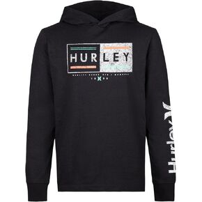 Hurley Boys' Long Sleeve Hooded Graphic T-Shirt