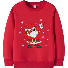 Boys Girls Christmas Sweatshirt Toddler Kids Ugly Xmas Sweater Style Santa Shirt Tops Clothes 1-7 Years