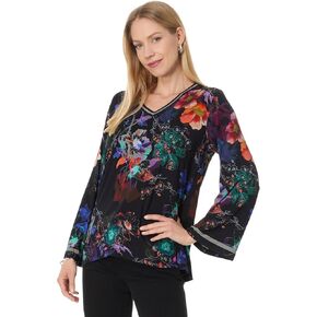 Johnny Was Women's The Janie Favorite V-Neck Kimono Sleeve Tee