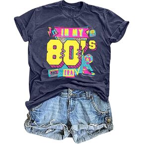 Women 80's Shirts in My 80s Era Shirt Vintage Graphic Tee Casual 80s Party Clothes