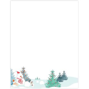 easykart labels Christmas Stationery Paper Letterhead Sheets 60 Pack Holiday Xmas Theme Design For Writing Letters Computer Office Notes & Printing Supplies Size 8.5" X 11"