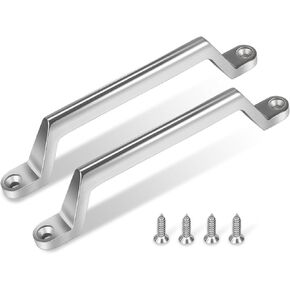 Universal RV Grab Door Handle, Solid Stainless Steel Grab Handle for Camper, Trailer, Cargo Trailer, Motor Home, Boat, Automotive, Cart (2 PCS with Screws)