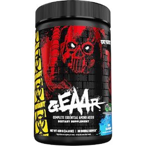 Mutant GEAAR - 9.4g of EAA Powder + Arginine, 7g BCAAs, 4g Leucine, Electrolytes, Coconut Water, No Artificial Colors or Flavors, Delicious Taste - 30 Servings - Orange Rush - 400g