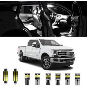 AWALITED 12pcs F250 F350 Interior LED Lights Kit Super Bright LED Replacement Bulbs for 1999-2016 Ford F250 F350 Super Duty Interior LED Light Bulbs Package + Install Tool