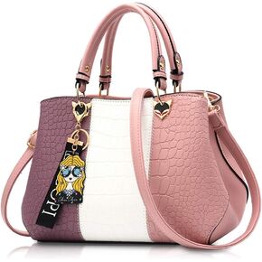 NICOLE & DORIS Women Handbag Fashion Ladies Handbags & Shoulder Bags Multicolor Top Handle Bag Crossbody Bag with Pompom