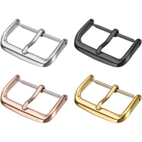 HARFINGTON Watch Band Replacement Buckle 316L Stainless Steel Clasp for Leather Silicone Nylon Canvas Watch Bands