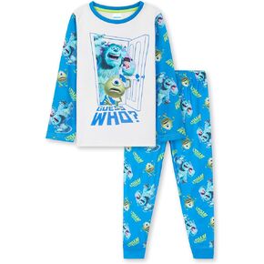 Disney Monsters Inc Pyjamas for Kids - 2 Piece Lounge Wear Long Top and Bottoms Kids PJs 3-12 Years - Gifts for Kids